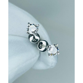 Сережки пусети з діамантами 0,386 ct 